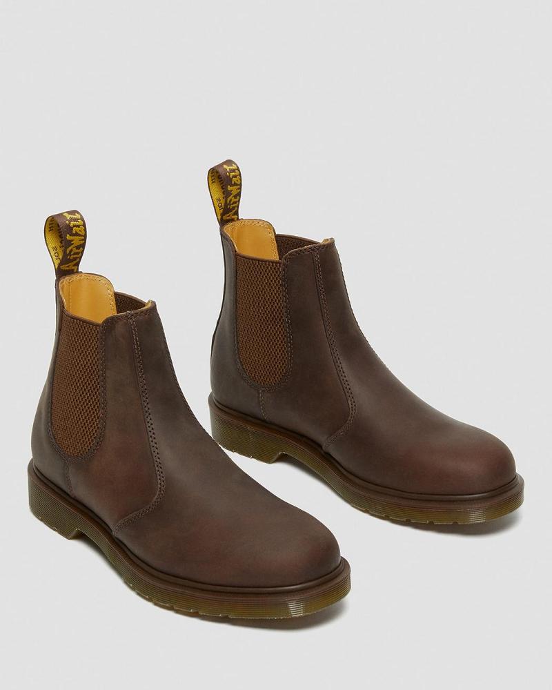 Dr Martens 2976 Crazy Horse Leren Enkellaars Heren Bruin | NL 380VRW